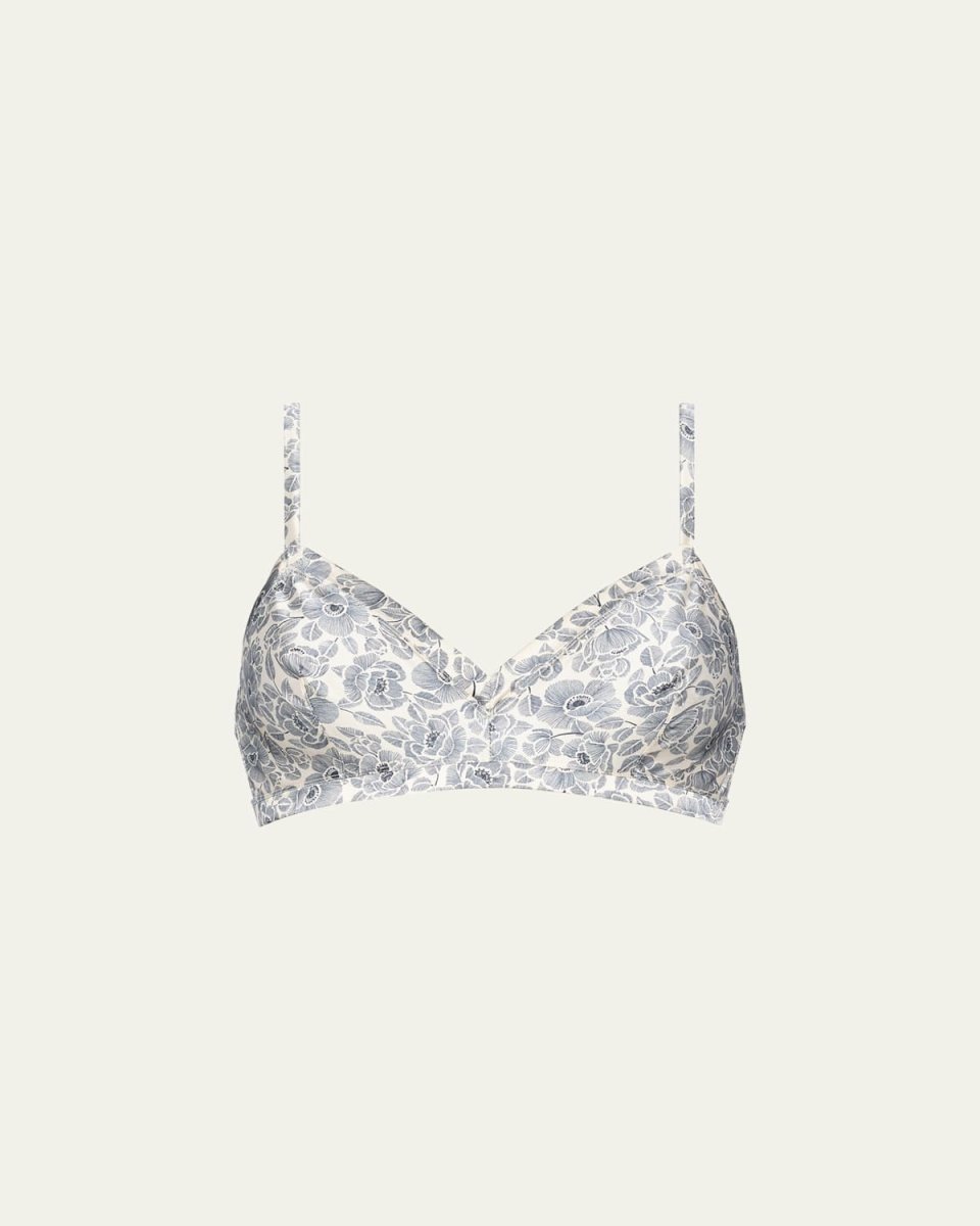 Cueillette Floral-Print Triangle Bralette